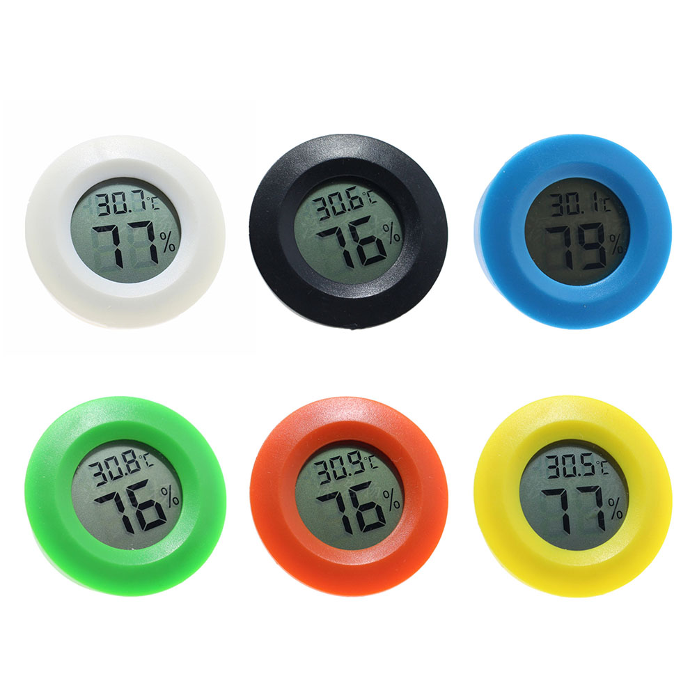 

Mini LCD Digital Thermometer Hygrometer Round Kitchen Electronic Hygrometer, Black, 501 Original