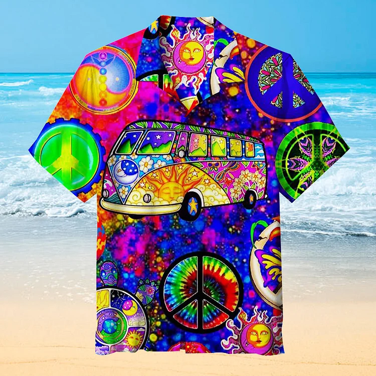 Hippie Love and Peace |Unisex Hawaiian Shirt