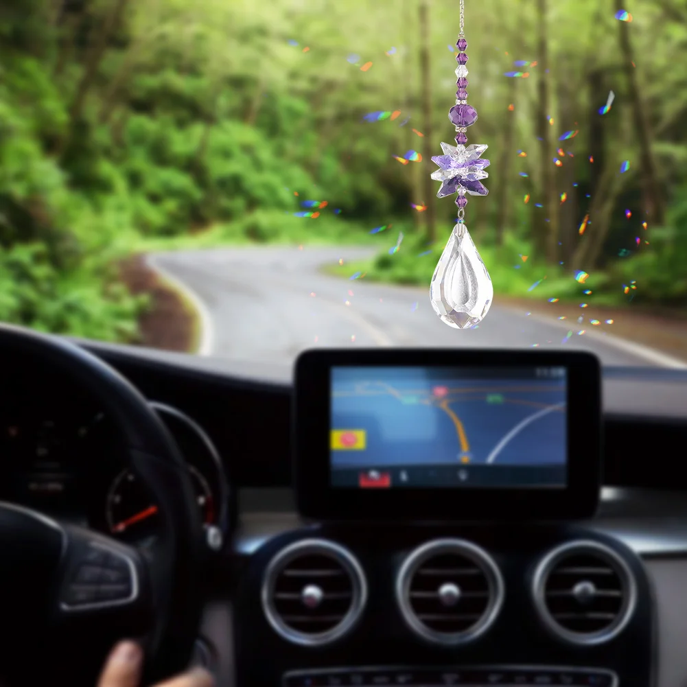 1/5pcs Crystal Wind Chime Garden Hanging Pendant Ornaments for Indoor Outdoor