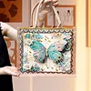 DIY Diamond Painting Butterfly Linen Waterproof Handbag Shopping Storage Bag Totes Kit