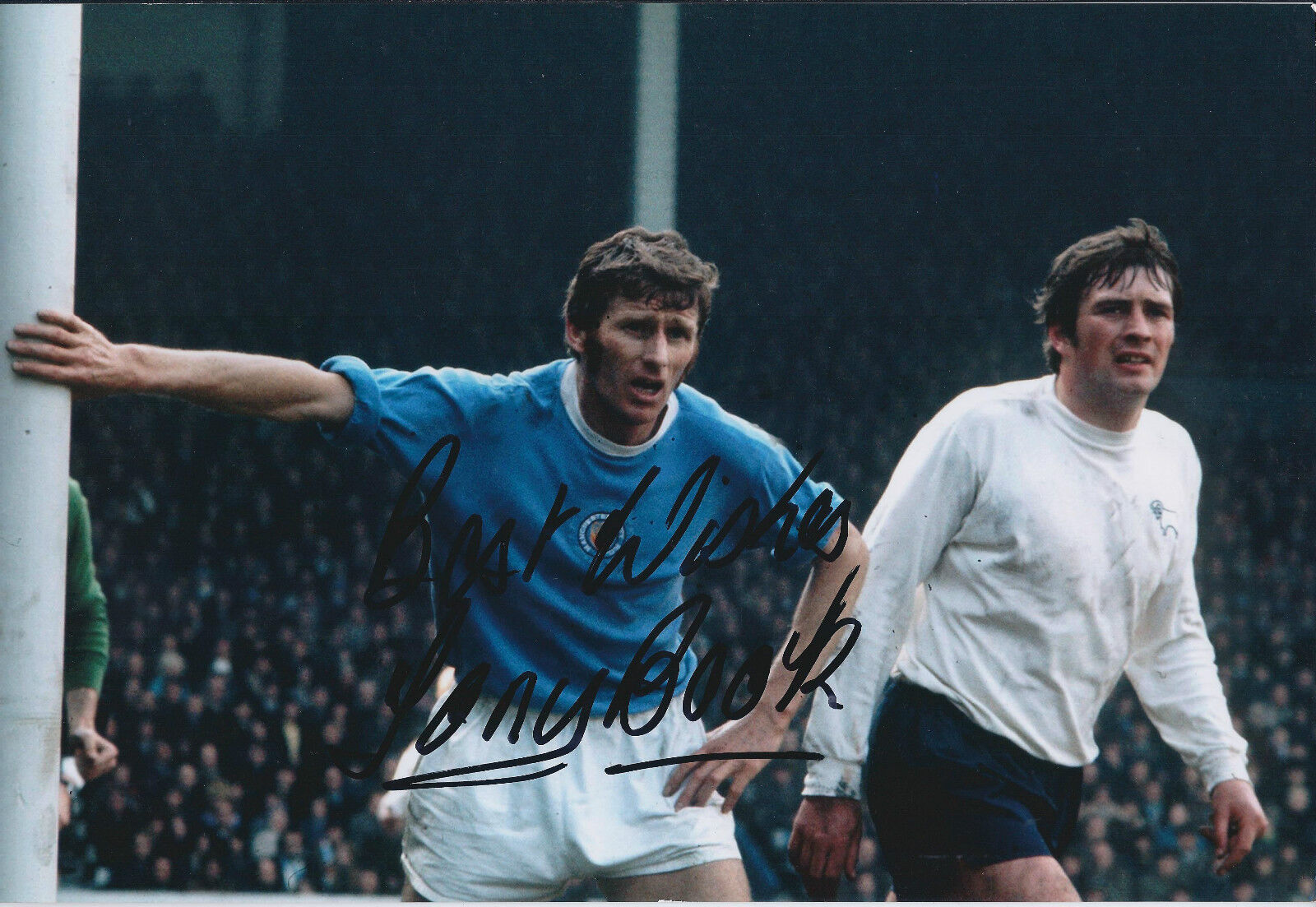 Tony BOOK Signed Autograph 12x8 Photo Poster painting AFTAL COA Man City Captain Cup WINNER