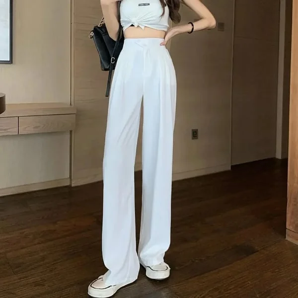 Figure-flattering versatile high-waisted wide leg trousers(Buy 2 pieces for free shipping)