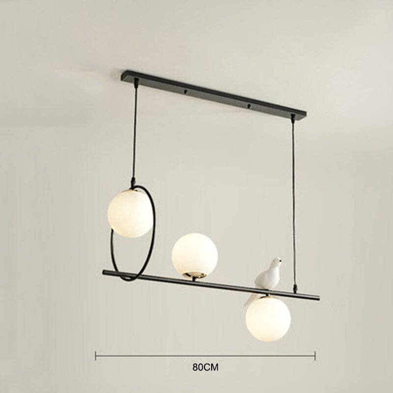 Modern LED Three Heads Glass Little Bird Deco Pendant Lights Lighting Nordic Luxury Living Room Restaurant Bedroom Light Fixture