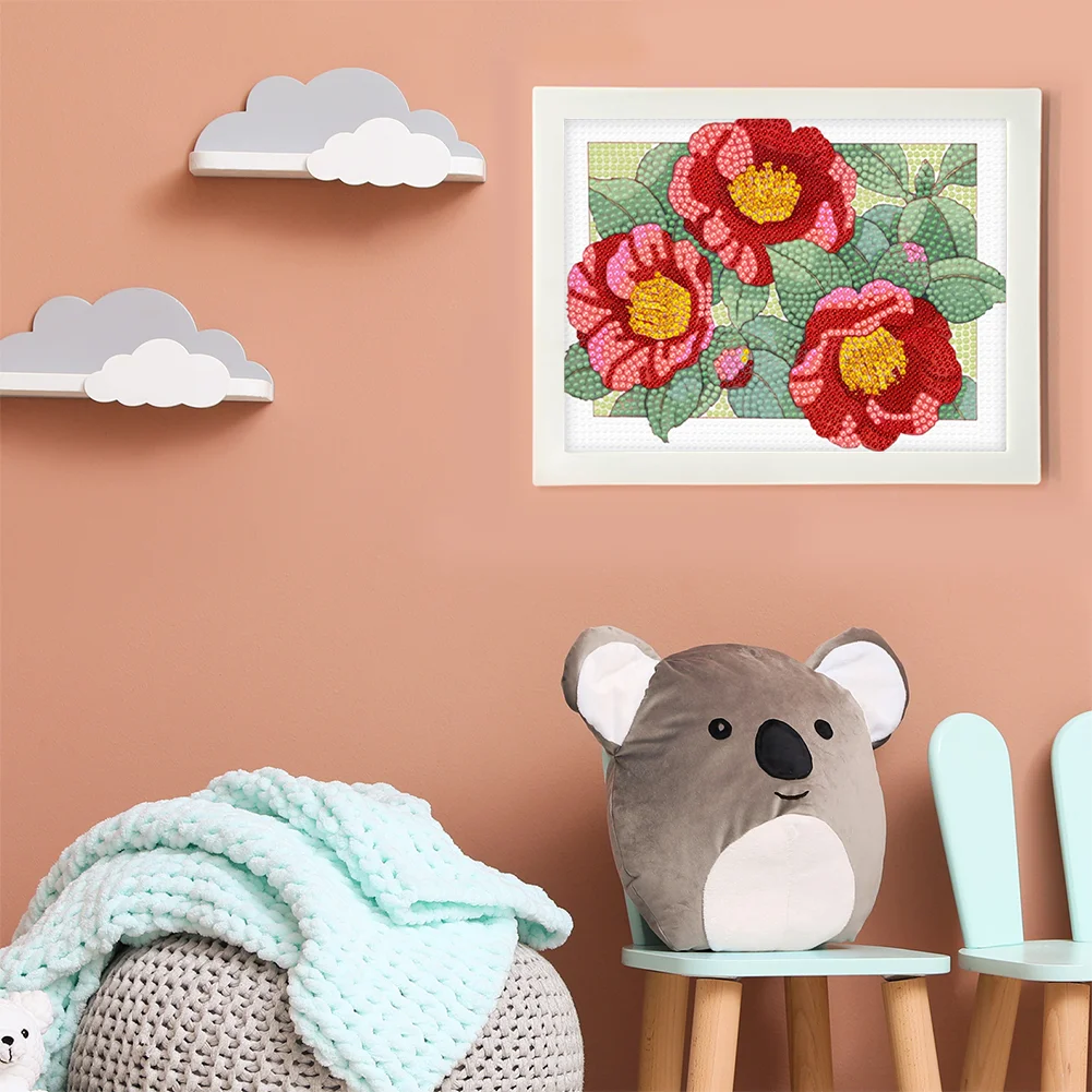 DIY Flower Full Drill Diamond Painting for Beginners(Canvas|15*20cm)【with Plastic Frame】