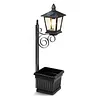 2-in-1 Solar Planter Lamp Waterproof IP54 Auto On/off Sensor 8-10 Hrs Long Lighting Solar Powered Pathway Light with Planter for Garden & Patio (No Flowers Included)