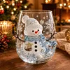 Kouzeln&aacute; v&aacute;nočn&iacute; kolekce 3D skleněn&yacute;ch kel&iacute;mků &ndash; Santa Claus, sob, sněhul&aacute;k a v&aacute;nočn&iacute; stromeček