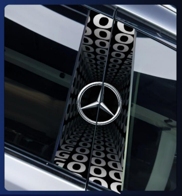 Car Center Column Car Logo Sticker Personality Creative B Column Protective Film
