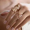 Unique Curving Shape 18K Golden Ring