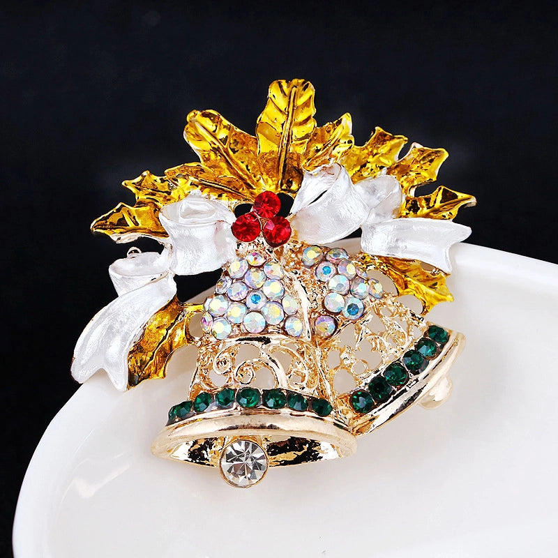 Elegant Pin Bell Alloy Inlay Rhinestones Women’s Brooches