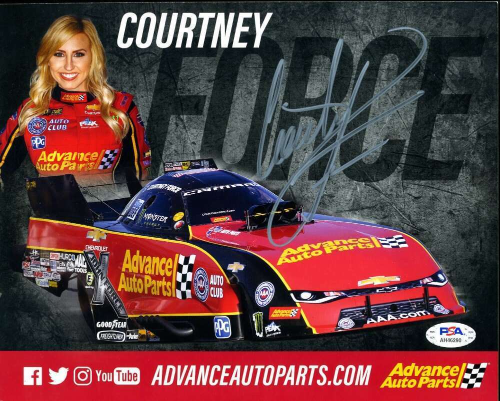 Courtney Force PSA DNA Coa Hand Signed 8x10 Photo Poster painting Autograph