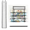 24 Compartments Vinyl Storage Organizer with 2 Hooks and 1 Hanging Straps Craft Vinyl Storage Rack for Diamond Art Painting Kits (Gray)