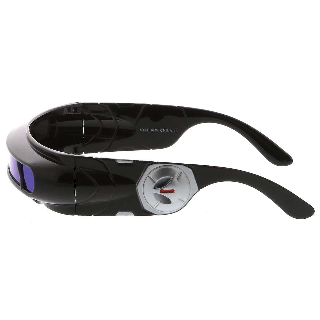 Futuristic Cyclops Shield Colored Mirror Mono Lens Wrap glasses 147mm