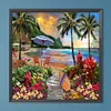 Diamond Painting-DIY Full Round Drill Abstract Beach(40*40 CM)