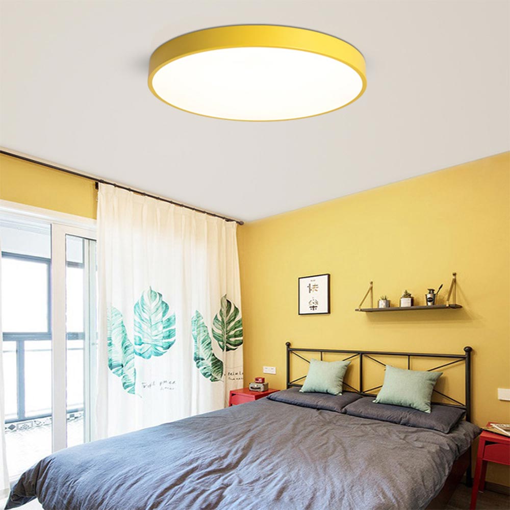 LED Simple Ceiling Lights 5CM Bedroom Study Room Remote Lamp Modern ...