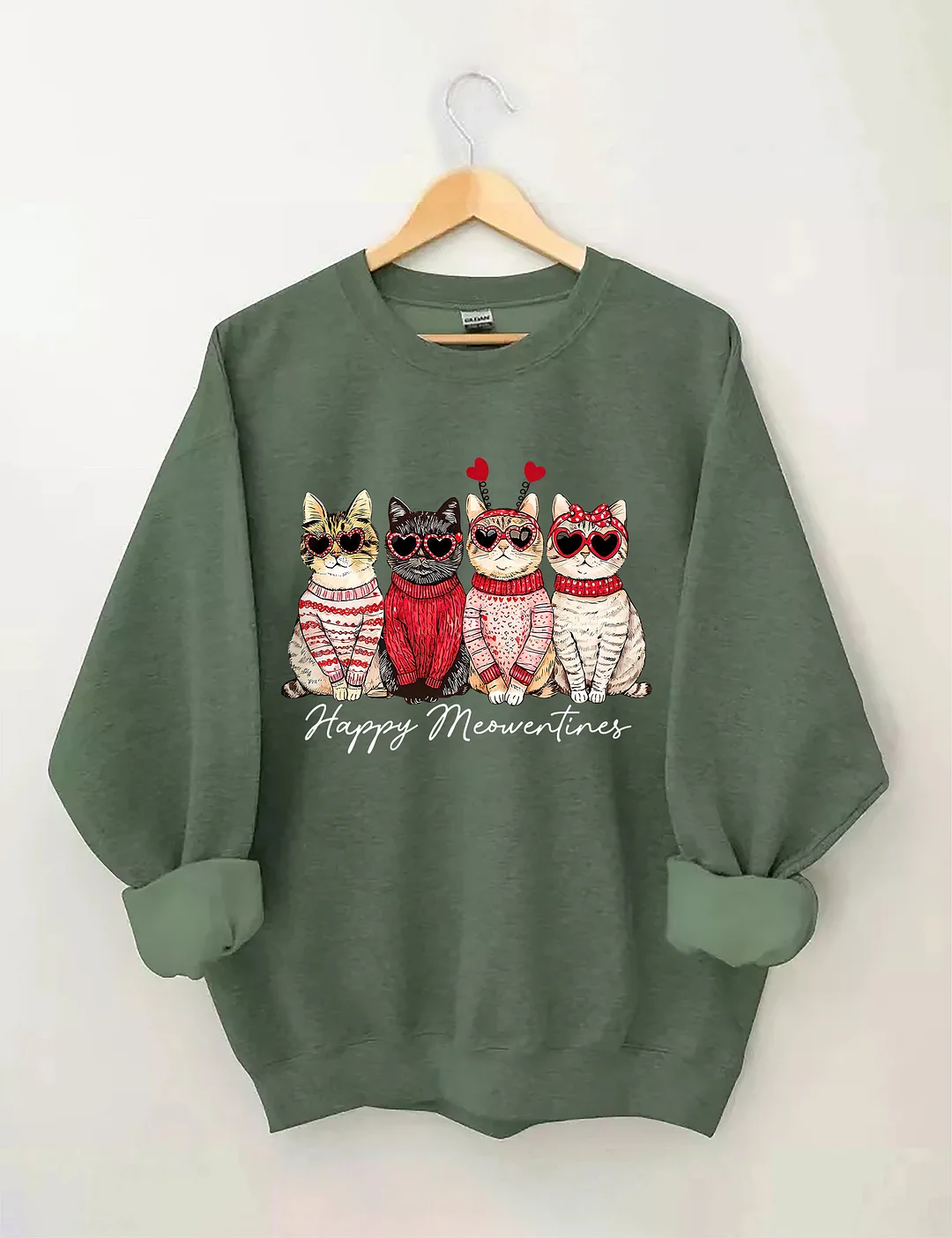 Valentine Cats Sweatshirt