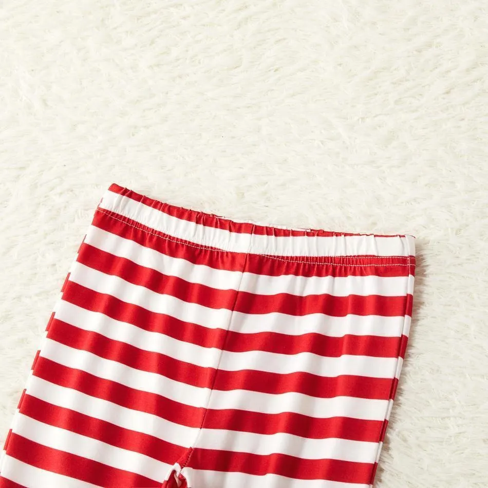 Merry Christmas Santa Squad Striped Family matching Pajamas Set