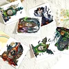 (US Only)6PCS DIY Halloween Designs Diamond Art Greeting Cards for Halloween and Holidays