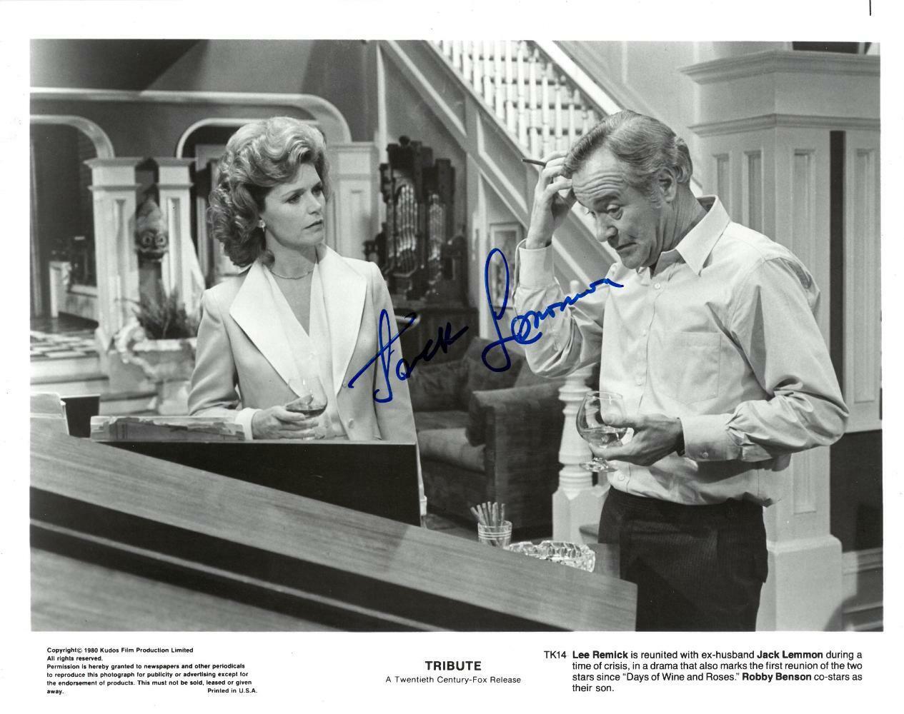 Jack Lemmon Signed Tribute Authentic Autographed 8x10 B/W Photo Poster painting BECKETT #T29412