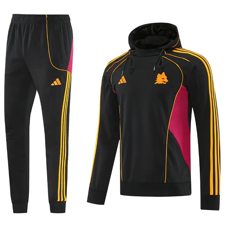 25. Roman Black Hoodie Set