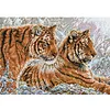 Two Tigers-14CT Stamped Cross Stitch 55*40cm/21.65*15.75in tapestrymarket
