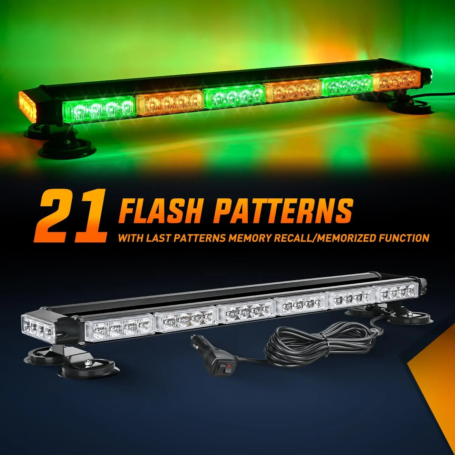 29.5 inch roof top strobe light bar for vehicles
