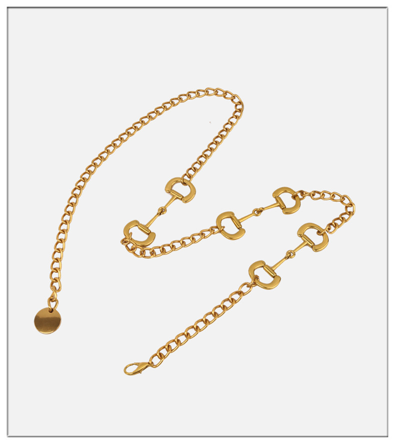Fashion metal braided decorative waist chain