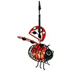 Painted Iron Bee Sculpture Metal Insect Garden Hanging Ornament