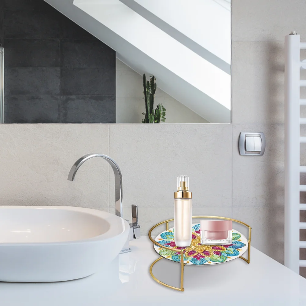 Acrylic Mandala 5D DIY Diamond Painting Serving Tray for Home Desk Coffee Table