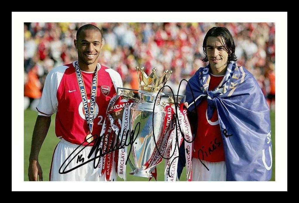 Thierry Henry & Robert Pires - Arsenal Autograph Signed & Framed Photo Poster painting