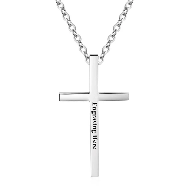 Kommunion Kreuz Halskette Namenskette mit Gravur