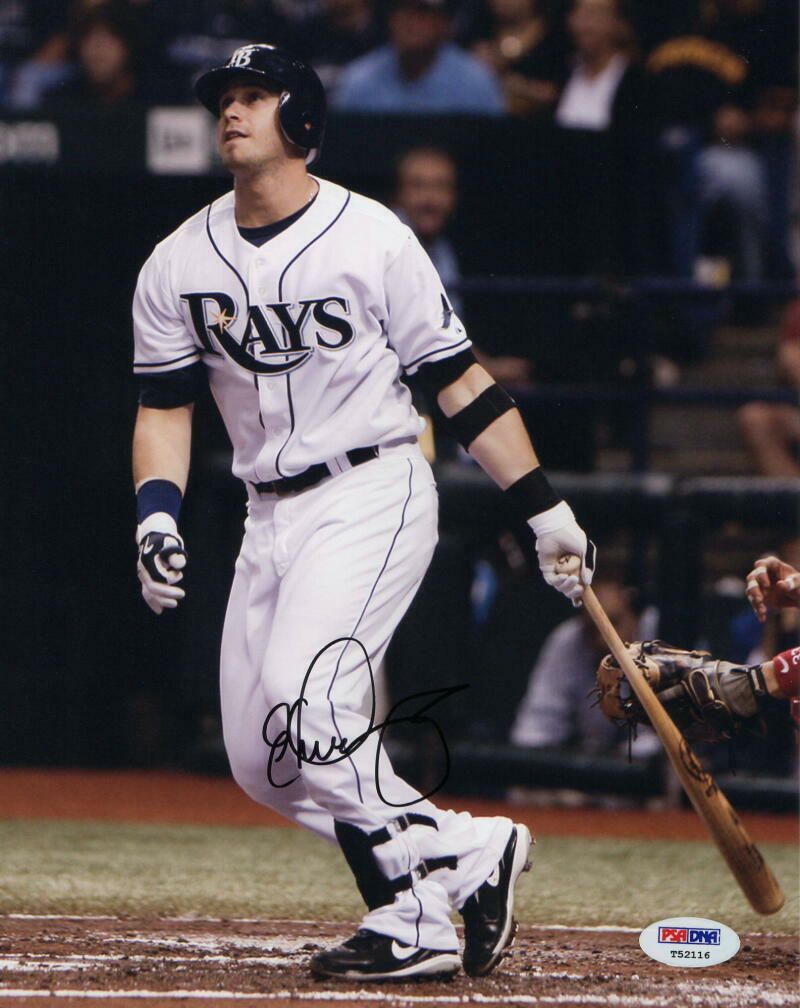 EVAN LONGORIA SIGNED AUTOGRAPH 8x10 Photo Poster painting - TAMPA BAY RAYS ALL-STAR, RARE PSA