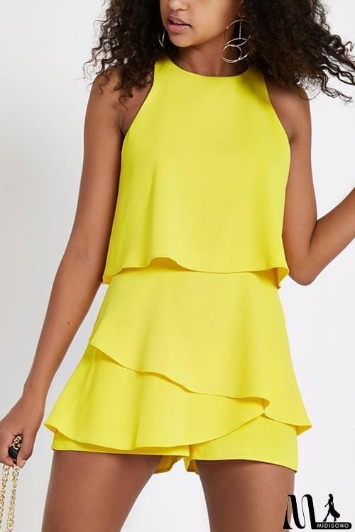 MidiSono - Ruffles Sleeveless Romper