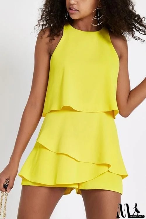 MidiSono - Ruffles Sleeveless Romper