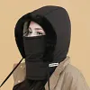 💯Chapeau thermique &eacute;paissi doubl&eacute; en peluche avec masque facial pour hommes et femmes