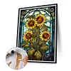 （Big Size)Sunflower Glass Painting-Paint by Numbers Acrylic Painting 50*60CM