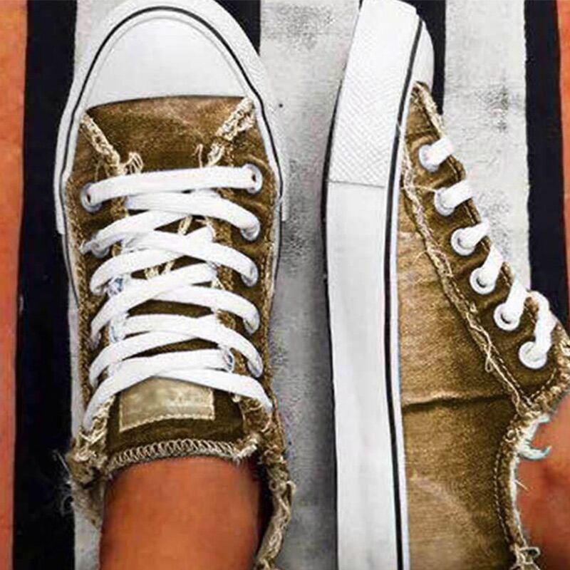 Canvas Flat Heel Casual Flats Sneakers athletic Flats