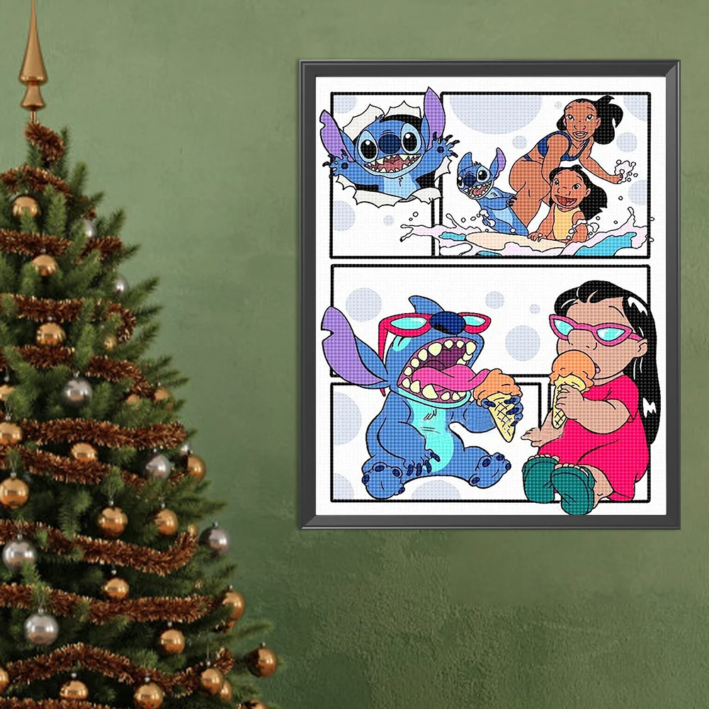 Full Round Diamond Painting 40*50cm - Stitch