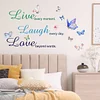 Live Laugh Love Butterfly Wall Sticker Home Decor