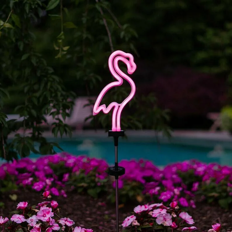 Pink Flamingo Solar LED Neon Light