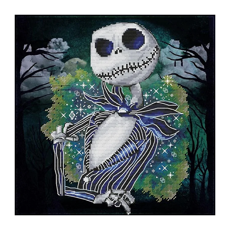 Mister Skeleton 11CT Stamped Cross Stitch 40*40cm