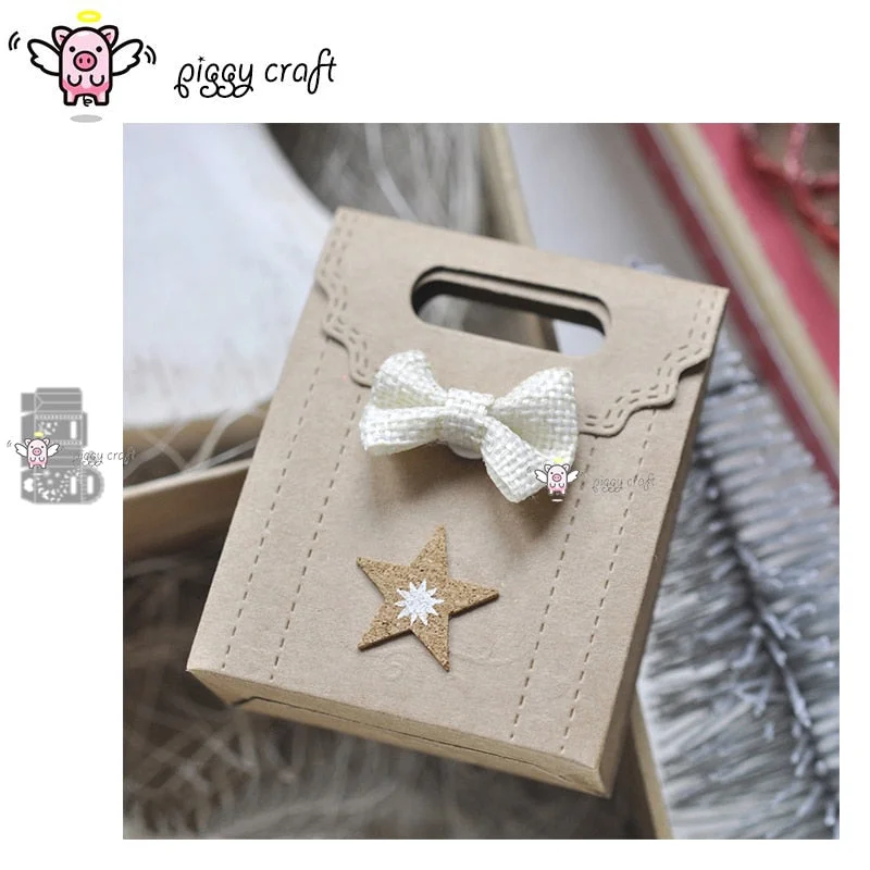 Piggy Craft metal cutting dies cut die mold New Bow gift box case Scrapbook paper craft knife mould blade punch stencils dies