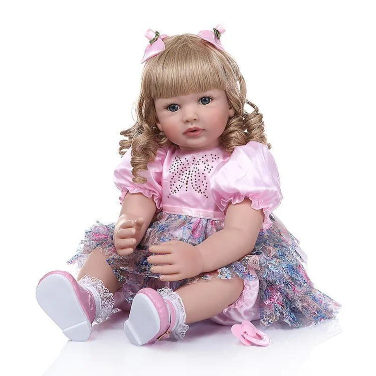  24"Niedliche Royalty Kleinkind Puppe Mädchen Realistische Spielzeug Geschenk  Für Kinder - RSDP-Rebornbabypuppen-Rebornbabypuppen.de