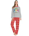 Family Striped Lettering Christmas Printed Loungewear Pajamas