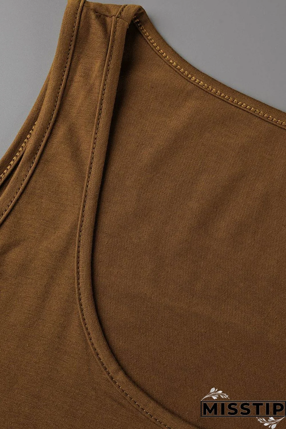 Black Fashion Casual Solid Slit U Neck Sleeveless Two Pieces