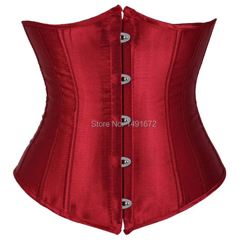 Corset Underbust Sexy Waist Cincher Gothic Lingerie Corsets Bustiers Top Workout Shape Body Belt Plus Size Gorset Green Pink Red