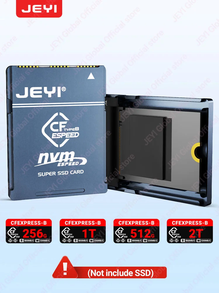 JEYI CF-Express Type-B to 2230 NVMe M.2 SSD Adapter, PCIe 4.0