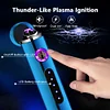  Portable Mini USB Electric Lighter, Windproof Flameless Lighters, Rechargeable Lighter,Plasma Lighter for Candle with LED Power Indicator