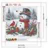 Bonhomme De Neige D&rsquo;Hiver-Perceuse Ronde Peinture Diamant-30*30CM