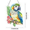 2Pcs Diamond Painting Parrot Diamond Art Pendant Wall Decor