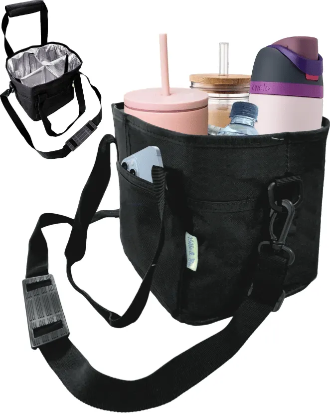 ✨Family Size 4 Compartment Drink Bag, Multiple Tumbler Carrier Caddy 